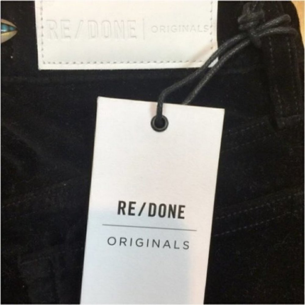 Re/Done Velvet High Waist Ankle Crop Jeans - Picture 5 of 8